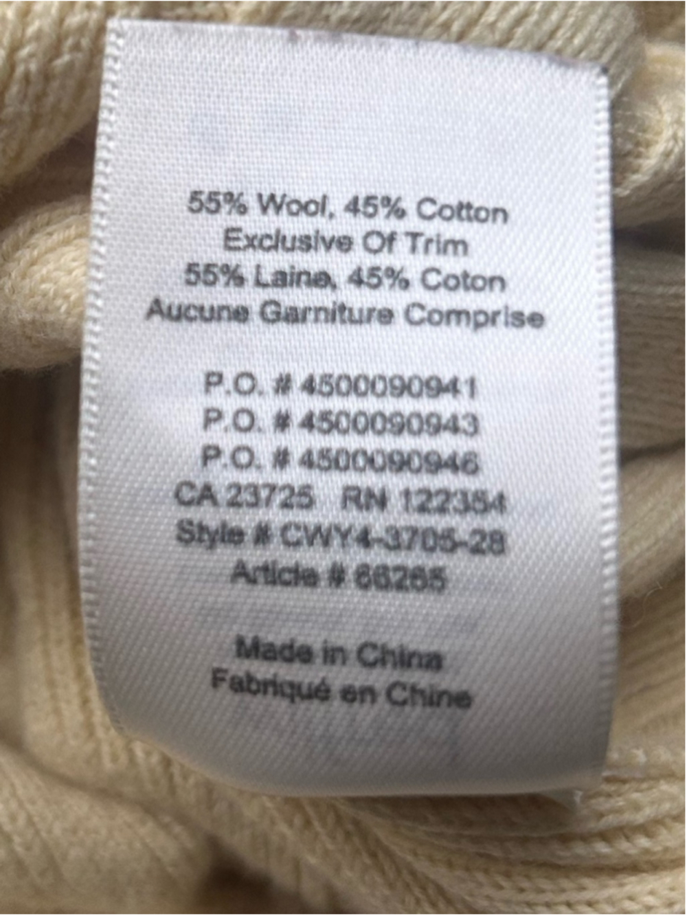 Aritzia Wilfred Cropped Ribbed Cardigan butter yellow Wool Blend Minimalist - Picture 4 of 7